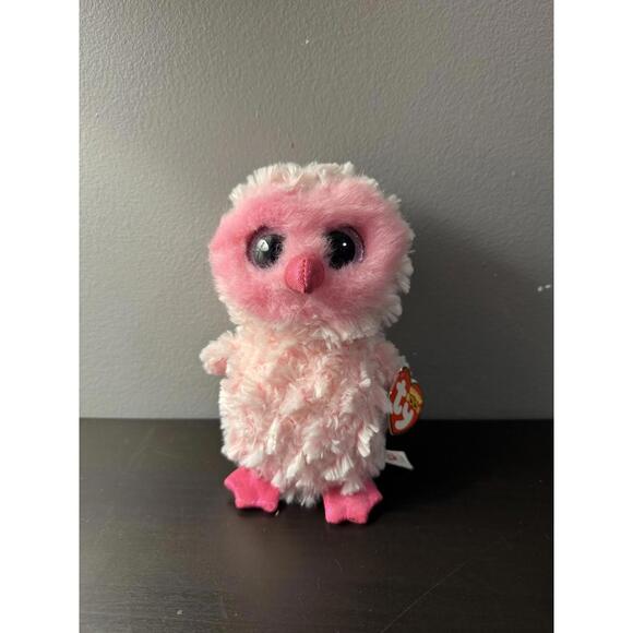 Ty Beanie Boos - TWIGGY the Pink Owl (6 Inch) Plush Stuffed Plush Animal MWMTs - Picture 1 of 5